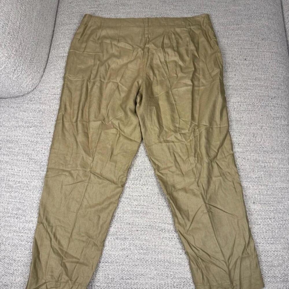 Linen-style summer pants light brown tan - size XXL from Fabindia, made in India - Picture 7 of 8